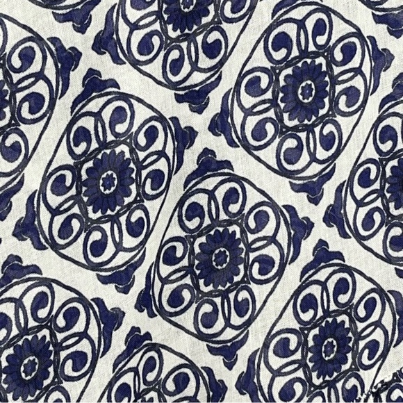 Boden US 14 Sarah Kaftan Dress Blue 0298 Ribbon maxi Paisley Whirl long sleeve - Picture 9 of 12